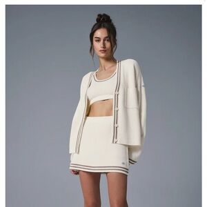 Alo yoga tennis club knit cardigan